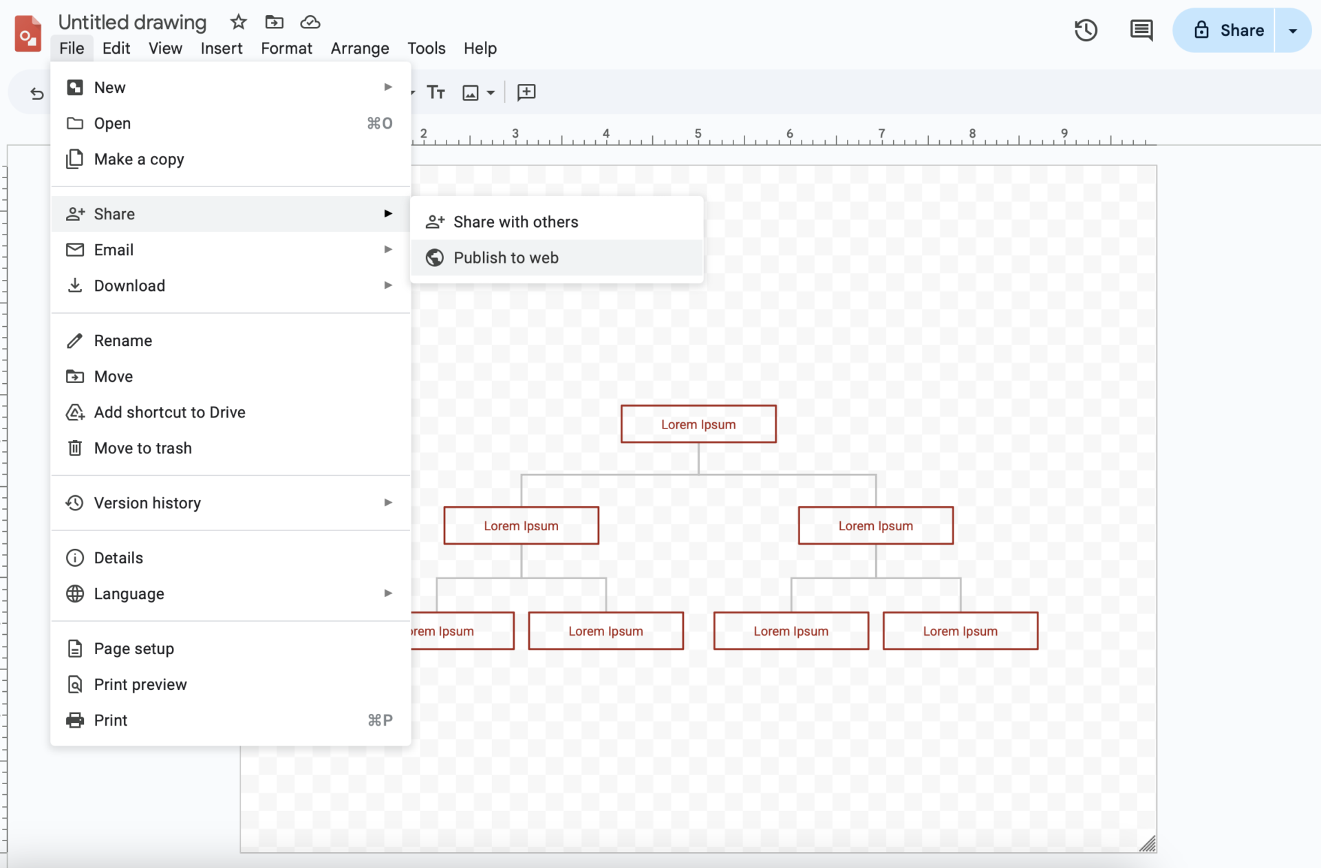 How to draw on Google Slides: publish drawing to web